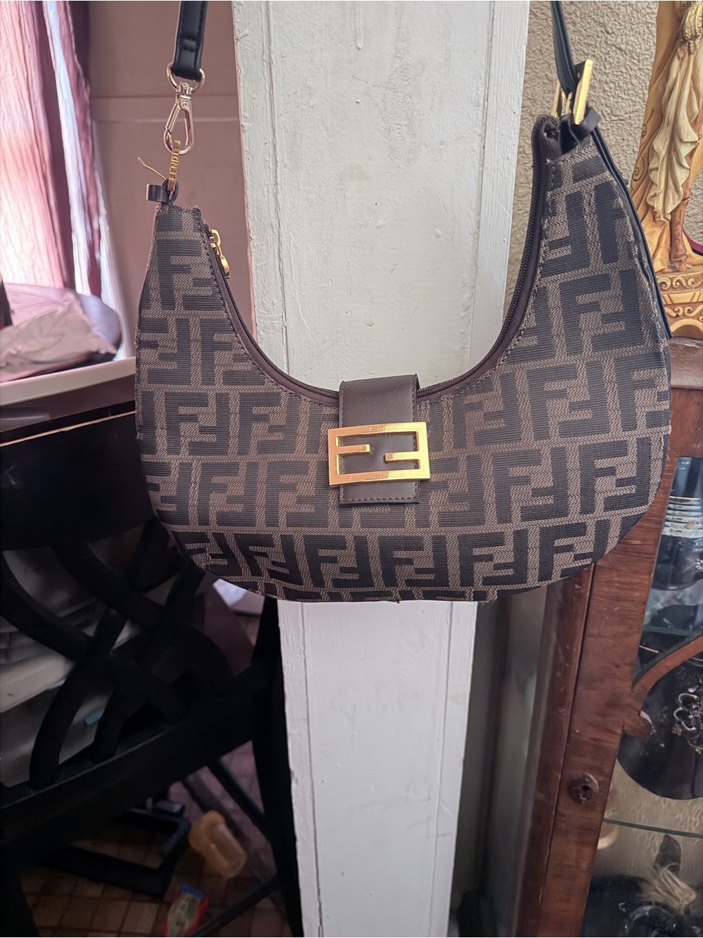 Fendi vintage Zucca Mama Baguette/ half moon bag